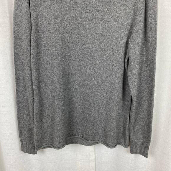 Lafayette 148 Gray Turtleneck Long Sleeve Wool&Cashmere Sweater Sz.L - Picture 8 of 9